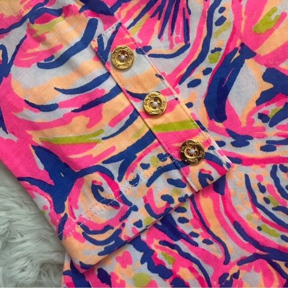 Lilly Pulitzer Riva Dress Mini 3/4 Sleeves Shell Of A Time Multi XS NWT New - Picture 6 of 11